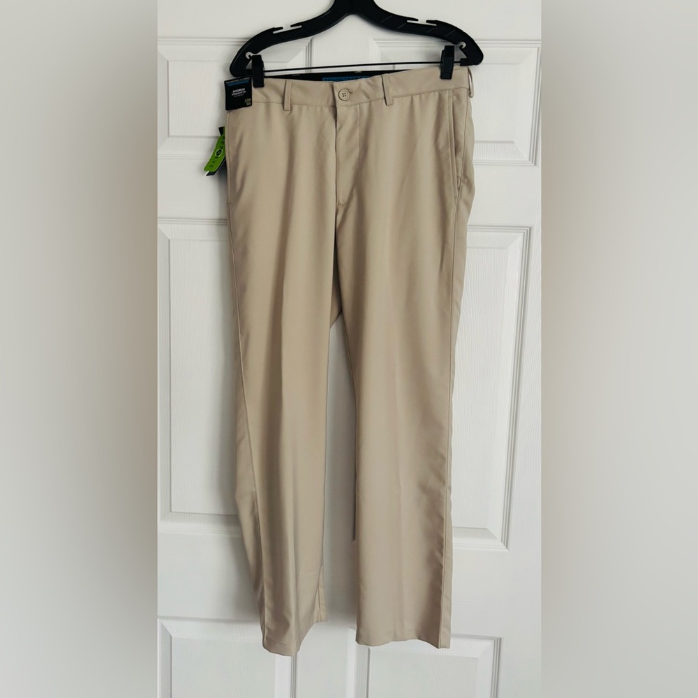 NWT Men's Andrew Straight Fit Performance Tan Pants 32x30